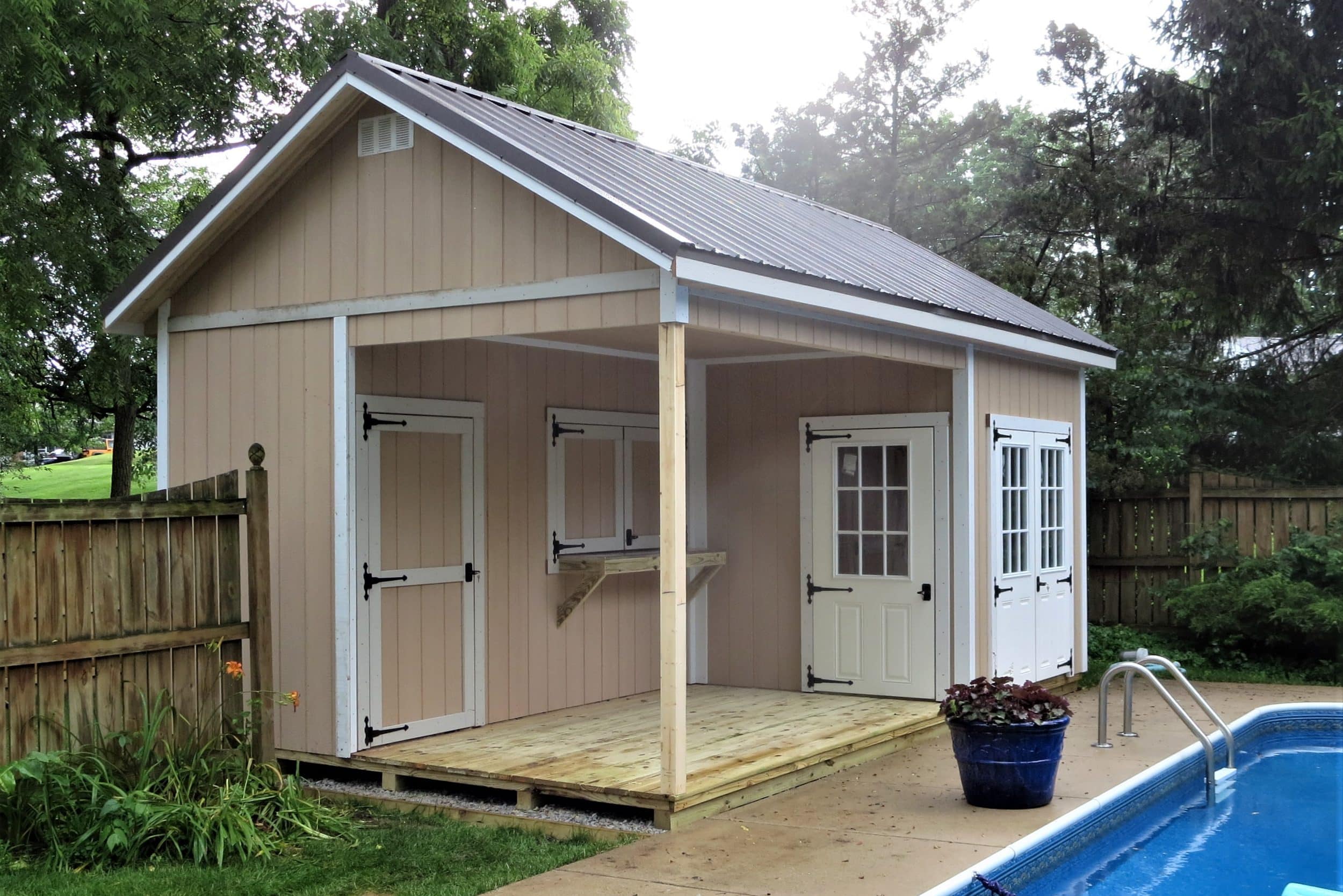 large custom pool barn in oh