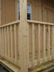 storage shed options railing